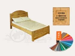 Кровать односпальная 90 LMEX 90pb с низким изножьем