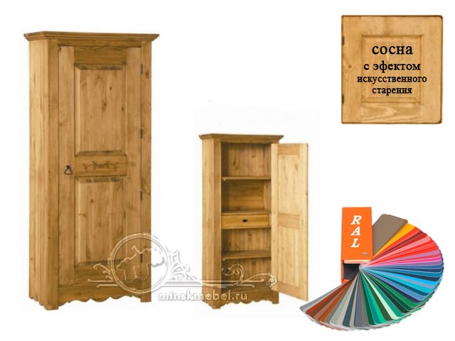 Изображение 1 - Шкаф для белья ВО 194 SC с резьбой на двери