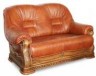 Кожаный диван кровать КОНСУЛ 23 2м деревянный каркас дуб рустикальный