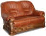 Кожаный диван кровать КОНСУЛ 23 2м деревянный каркас дуб рустикальный